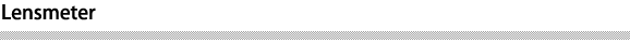Lens meter